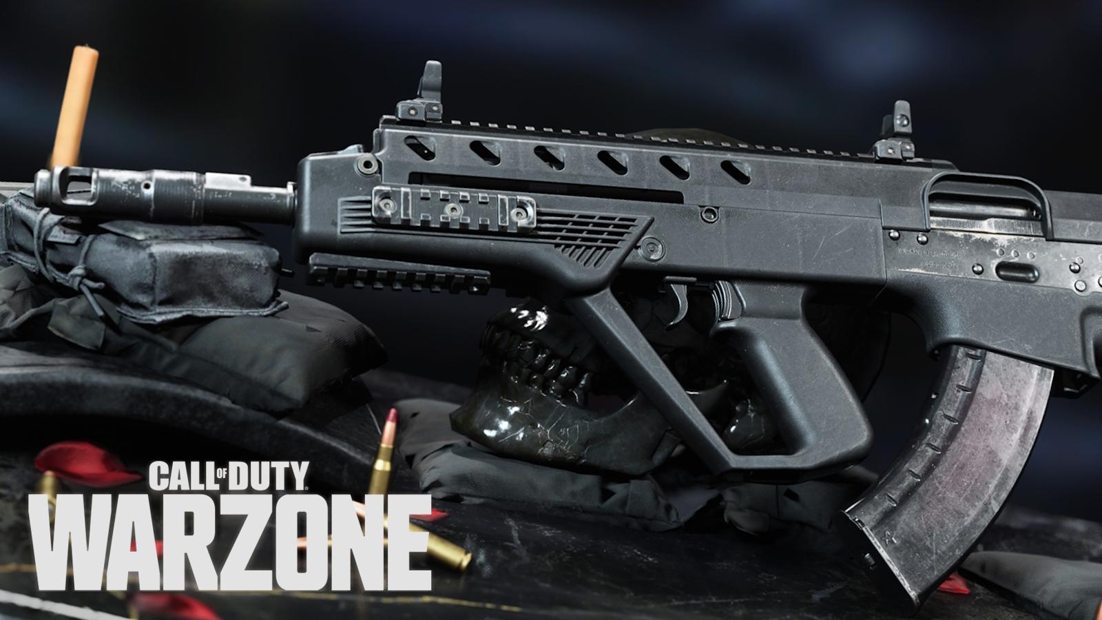 RAM-7 assault rifle with Warzone logo.