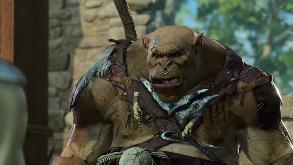 Lump the Enlightened, an ogre from Baldur's Gate 3