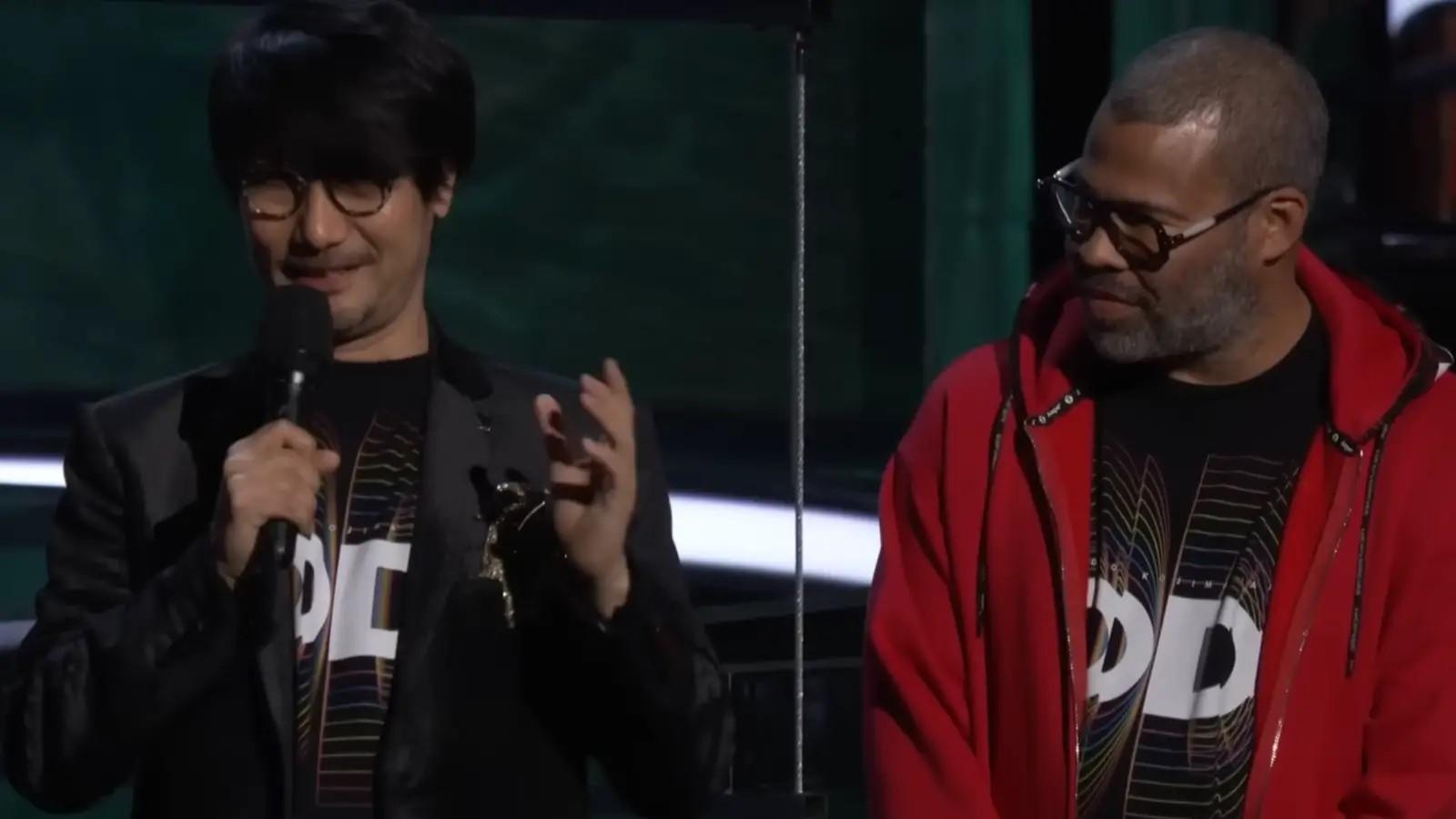 Hideo Kojima and Jordan Peele at the Game Awards 2023