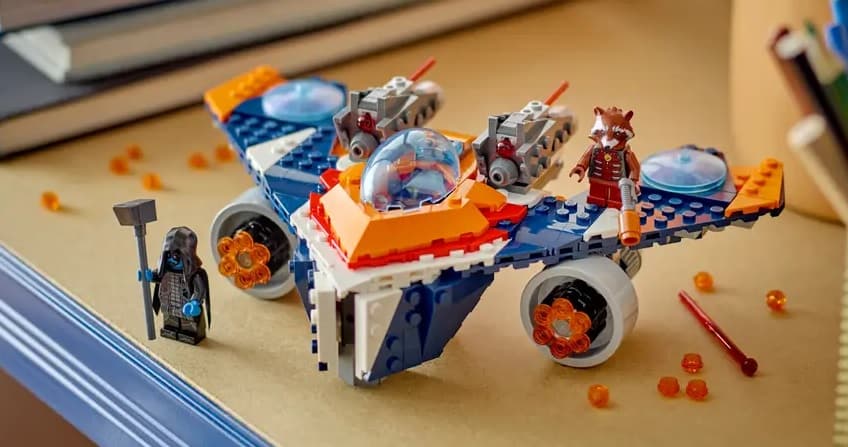 New LEGO Marvel Guardians of the Galaxy Rocket's Warbird vs. Ronan set on display