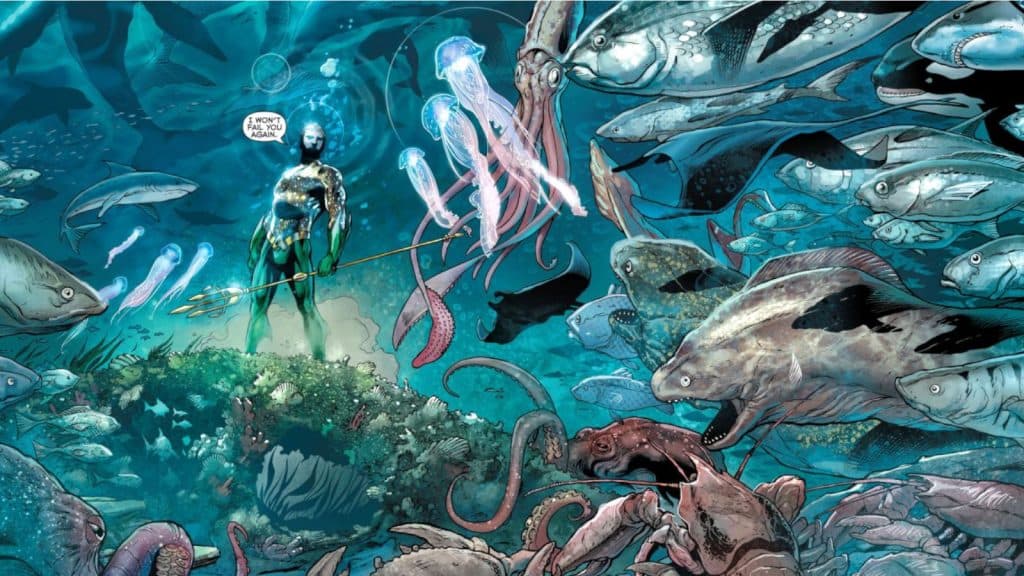Aquaman communicates with fish