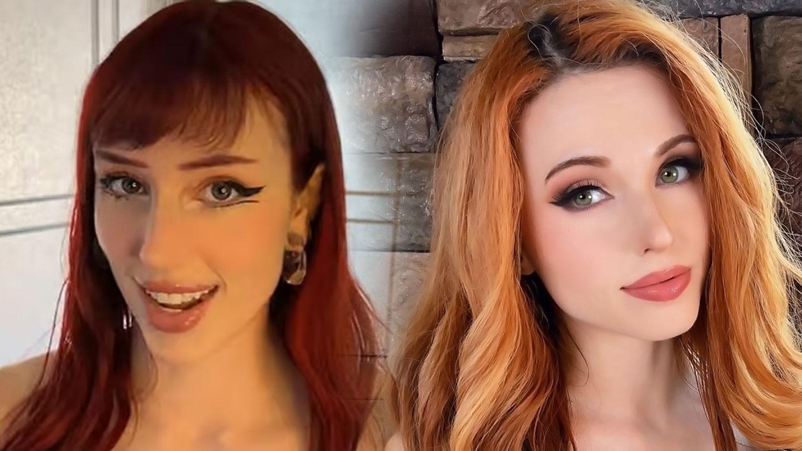 Twitch streamers Morpgie and Amouranth side by side