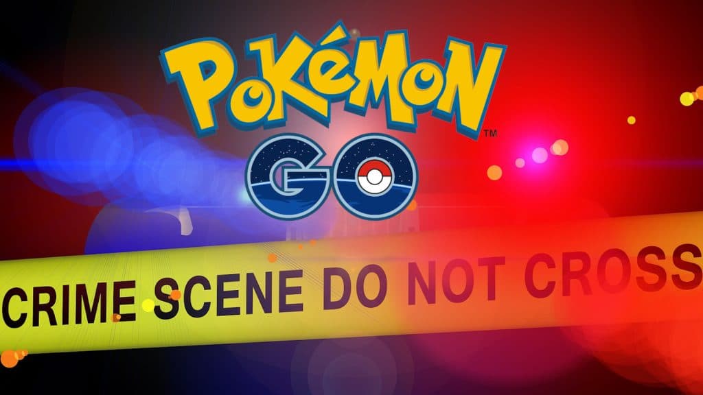 pokemon go logo and crime tape