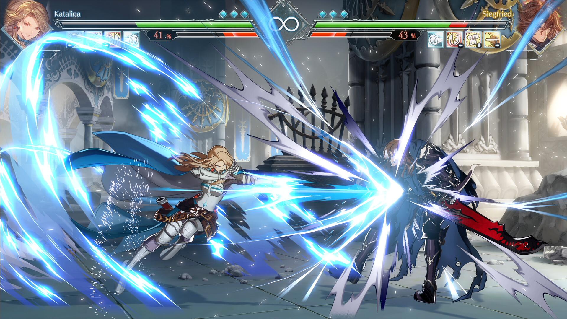 An image of gameplay from Granblue Fantasy Versus: Rising.