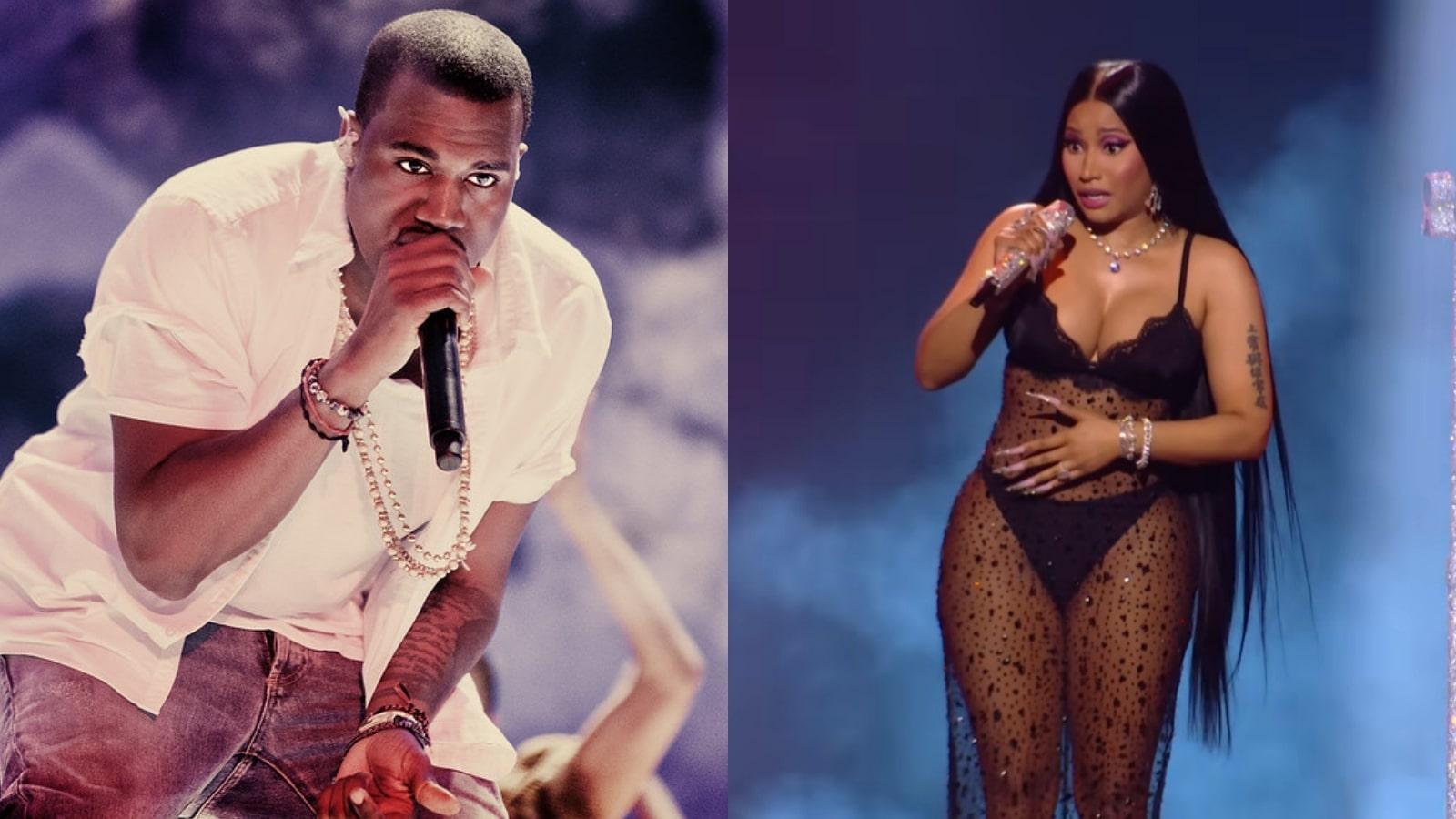 Kanye West and Nicki Minaj performing