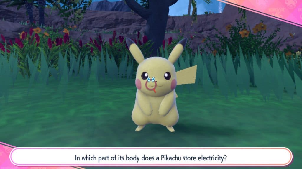 Pikachu in Lacey's Pokemon quiz