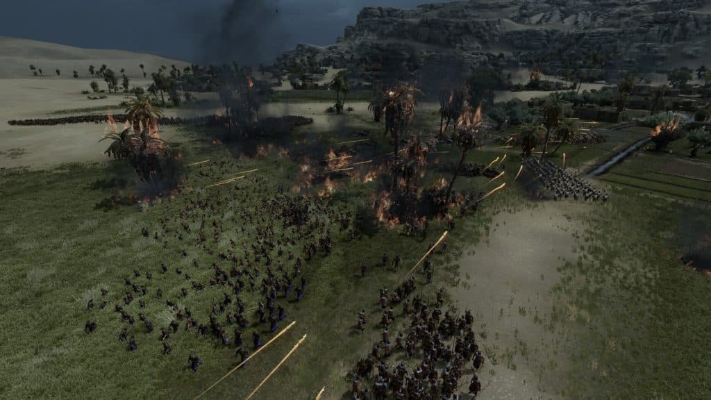 Total War Pharaoh Battle scene