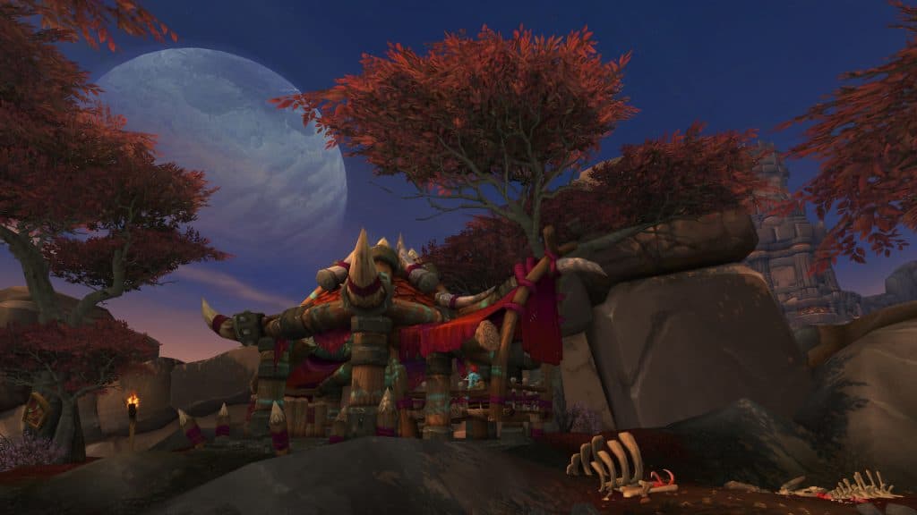 An Orc hut in World of Warcraft Warlords of Draenor