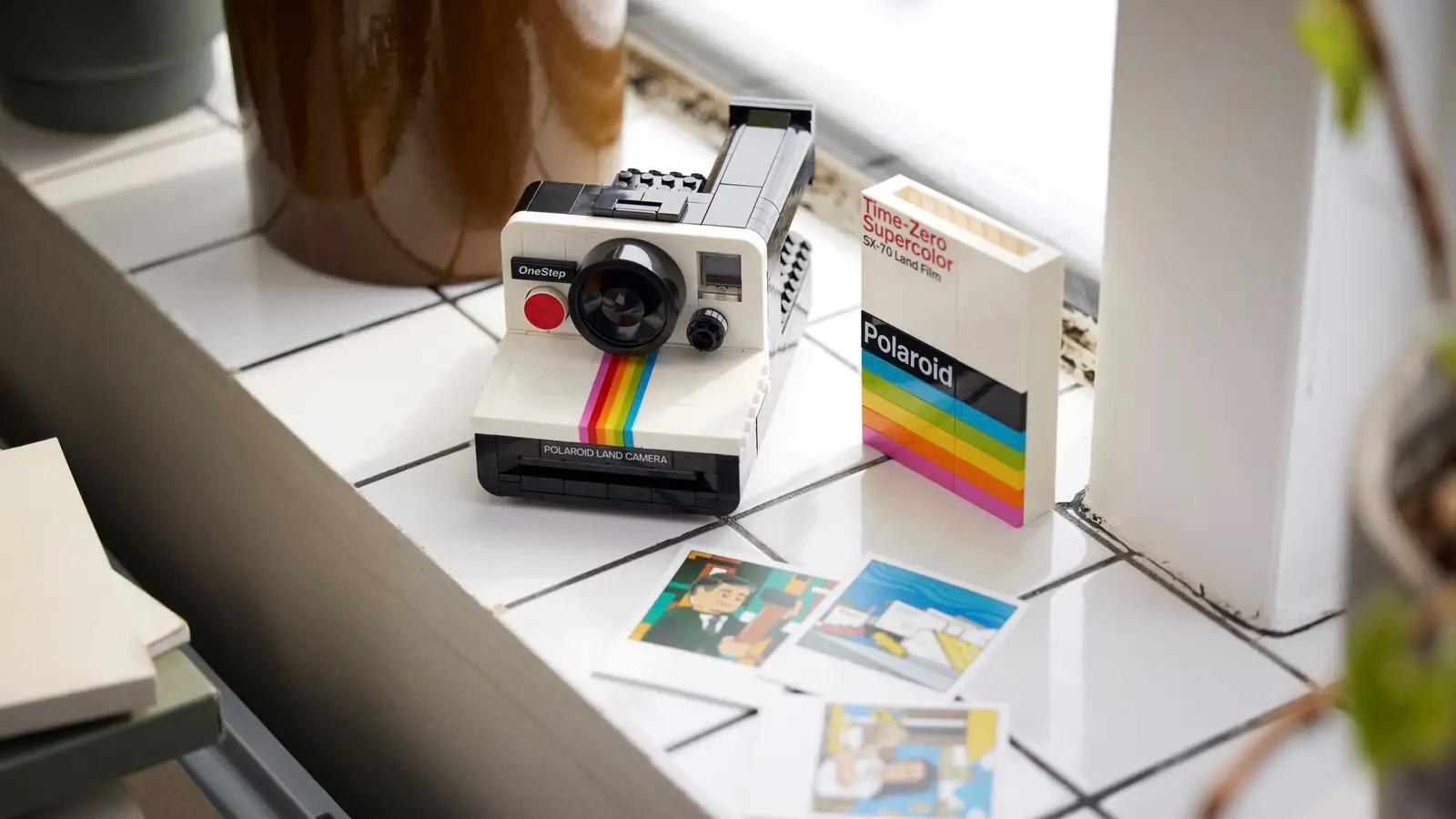 LEGO Ideas Polaroid Camera on display