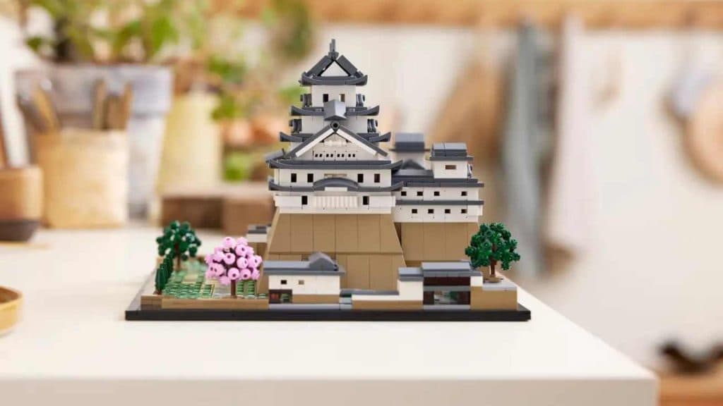 LEGO Architecture Himeji Castle on display.