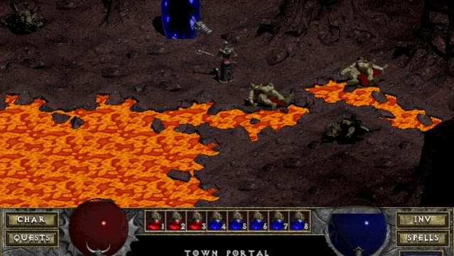 A screenshot of Diablo gameplay.