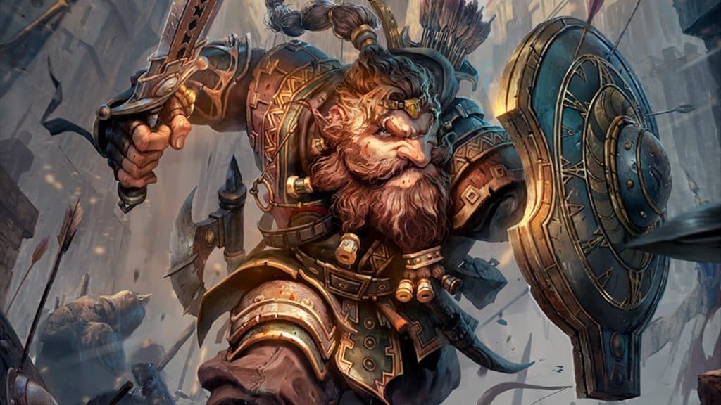 D&D Dwarf Fighter art from the 2024 rules revision