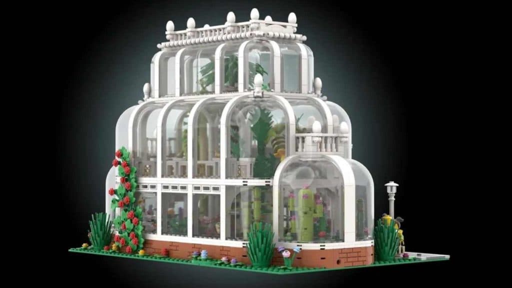 LEGO Botanical Garden on a black background