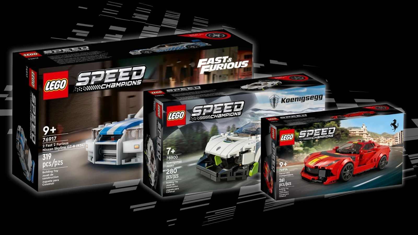 Three of the LEGO Speed Champions sets discounted at Walmart.