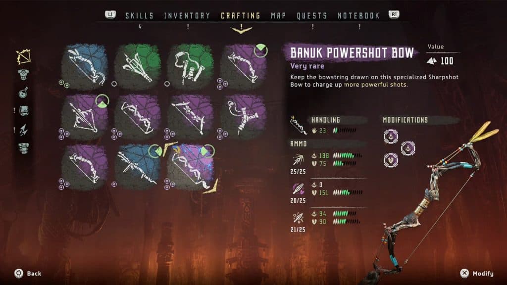 Horizon Zero Dawn weapons banuk powershot bow