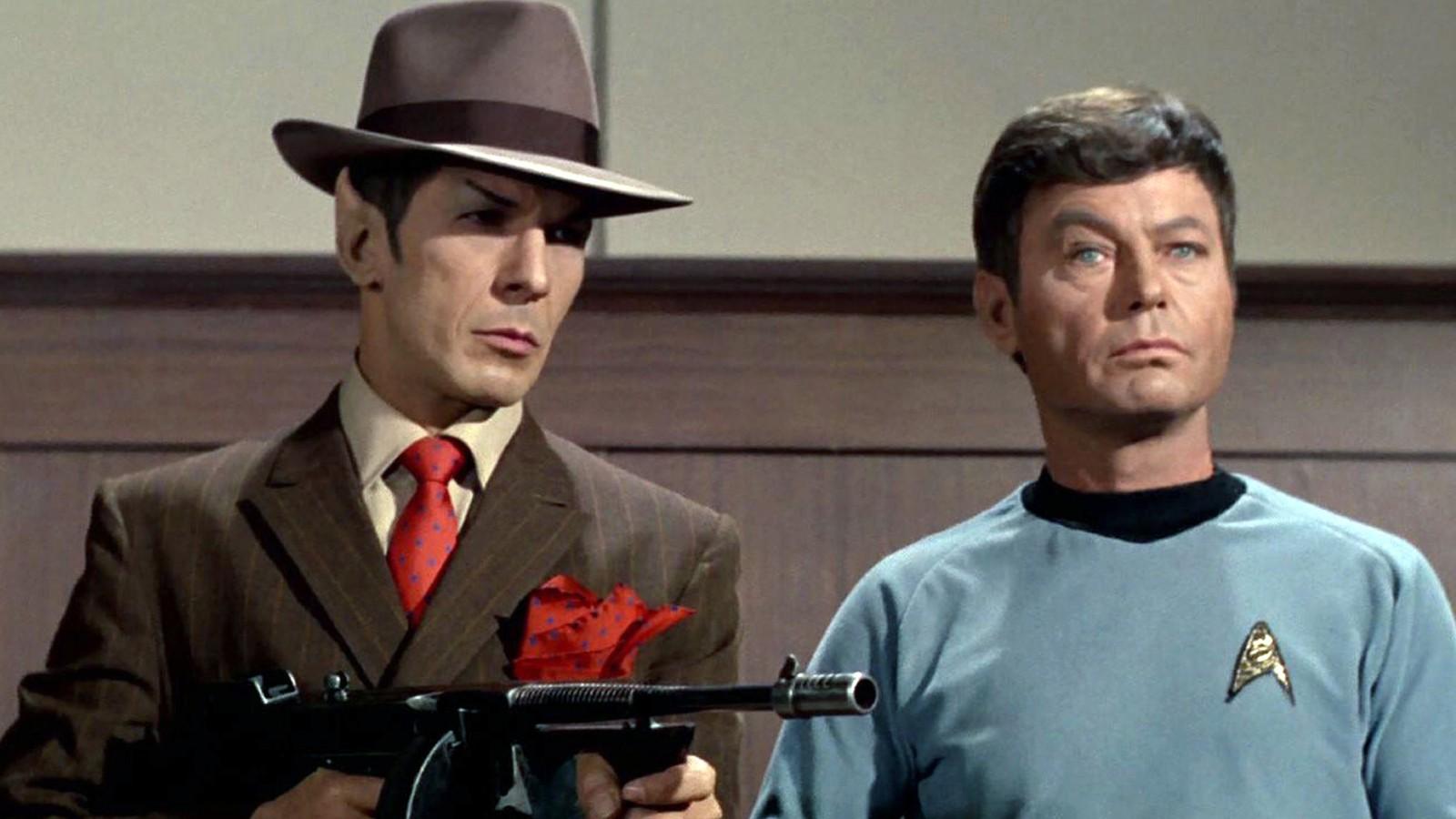 Spock dressed as a gangster in Star Trek Season 2.
