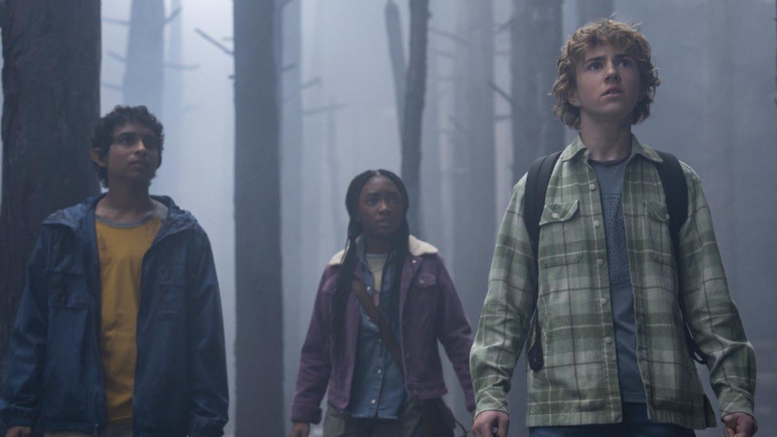 Percy Jackson, Annabeth and Grover in the woods