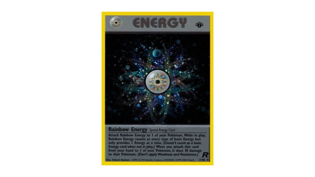 Rainbow Energy Pokemon TCG card