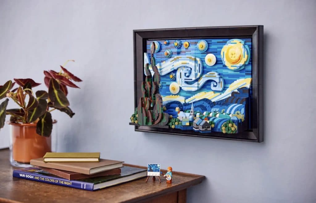 The LEGO-reimagined The Starry Night painting.
