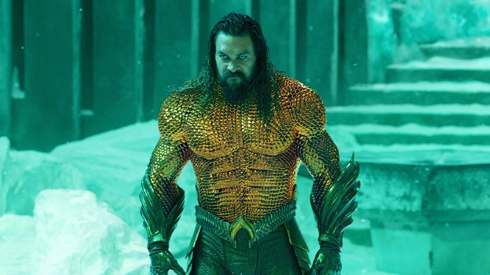 Aquaman looking pretty angry in Aquaman and the Lost Kingdom.