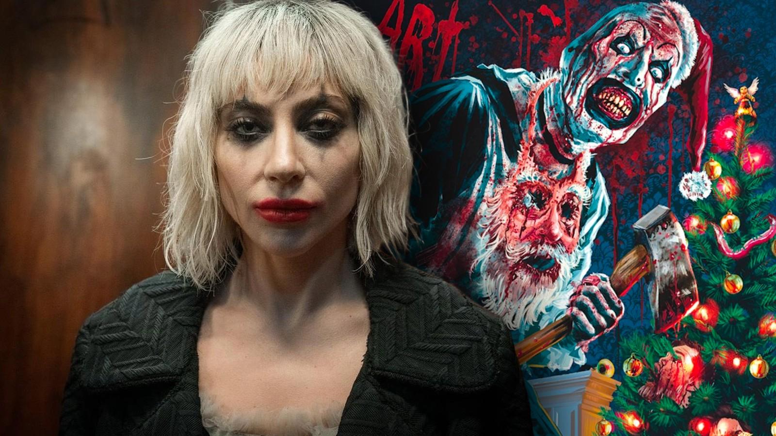Lady Gaga in Joker 2 and the poster for Terrifier 3