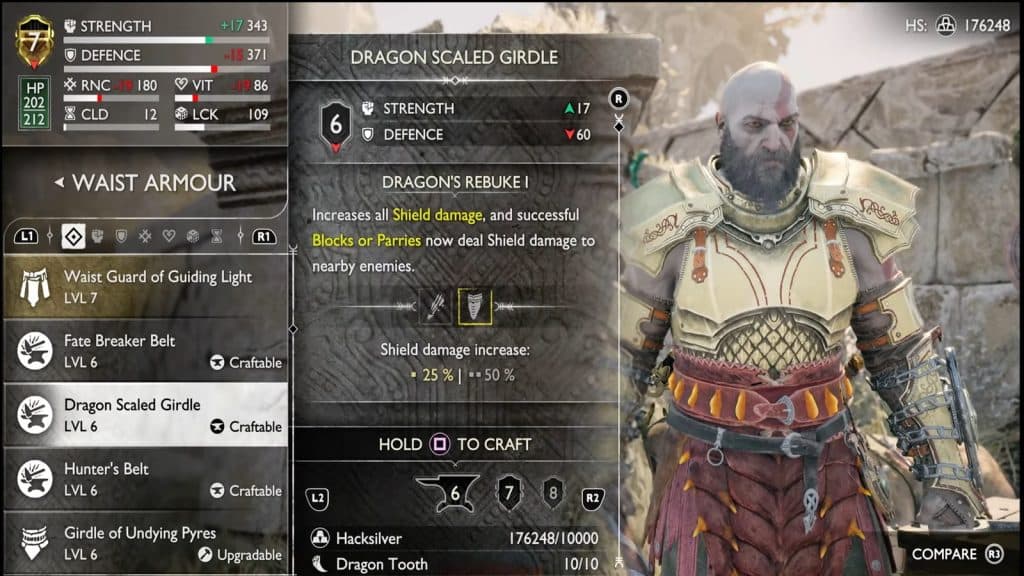 Dragon Scaled Armor Set god of war ragnarok