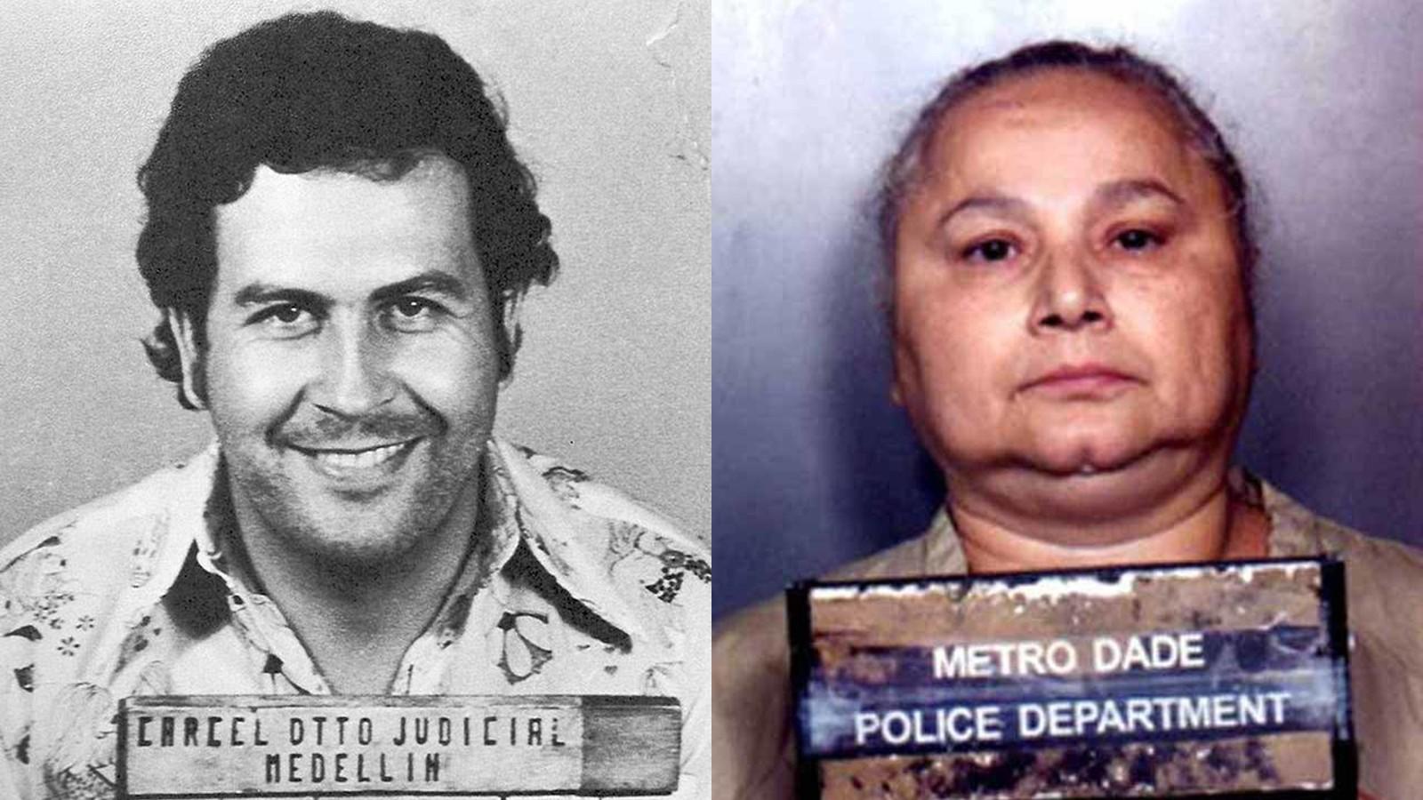 Mugshots of Pablo Escobar and Griselda Blanco
