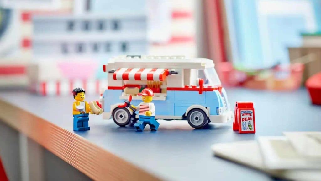 LEGO Icons Retro Food Truck on display.