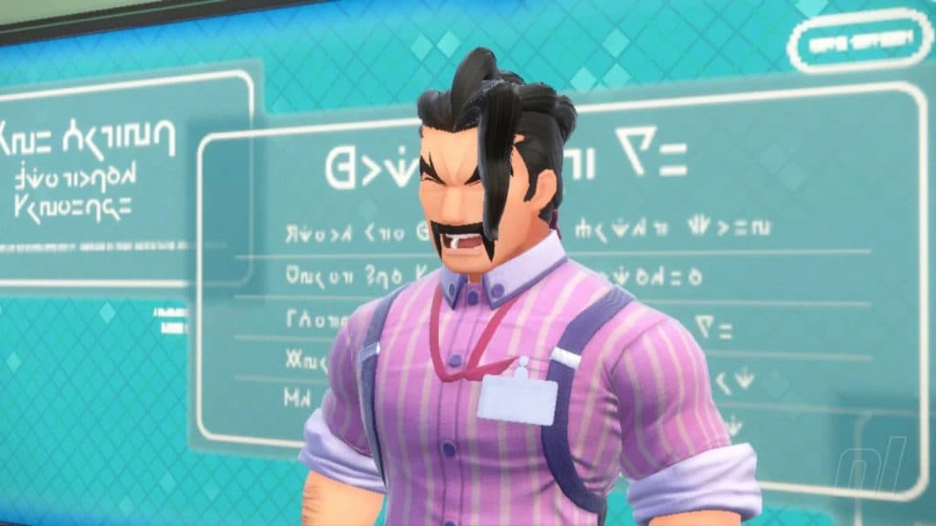 Saguaro teaching a class in Pokemon Scarlet and Violet