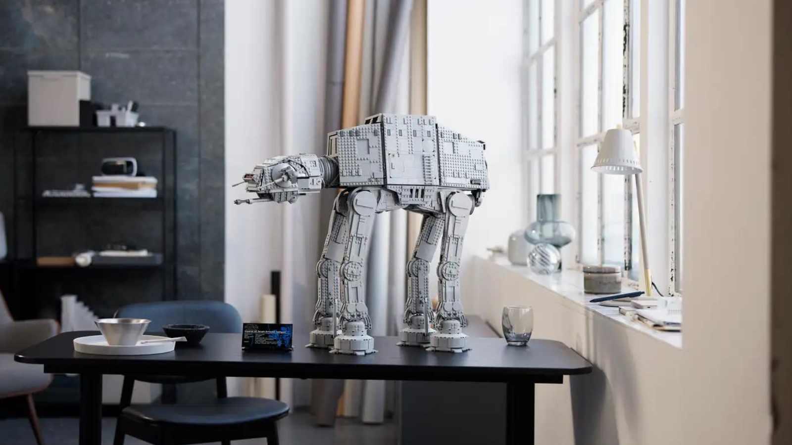 The LEGO Star Wars Ultimate Collector Series AT-AT on display