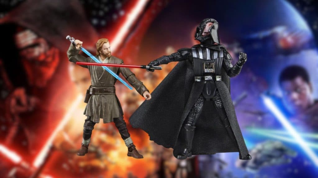 Obi-Wan Kenobi vs Darth Vader dueling figure