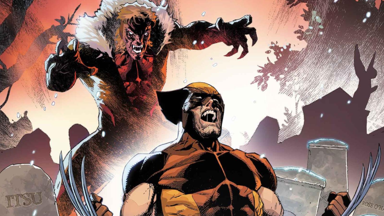 Wolverine and Sabretooth fighting
