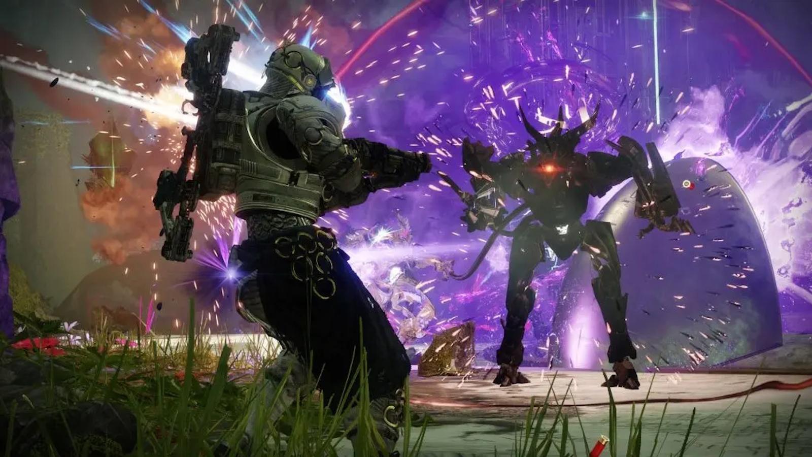 Guardian about to stun an Overload Champion in Destiny 2