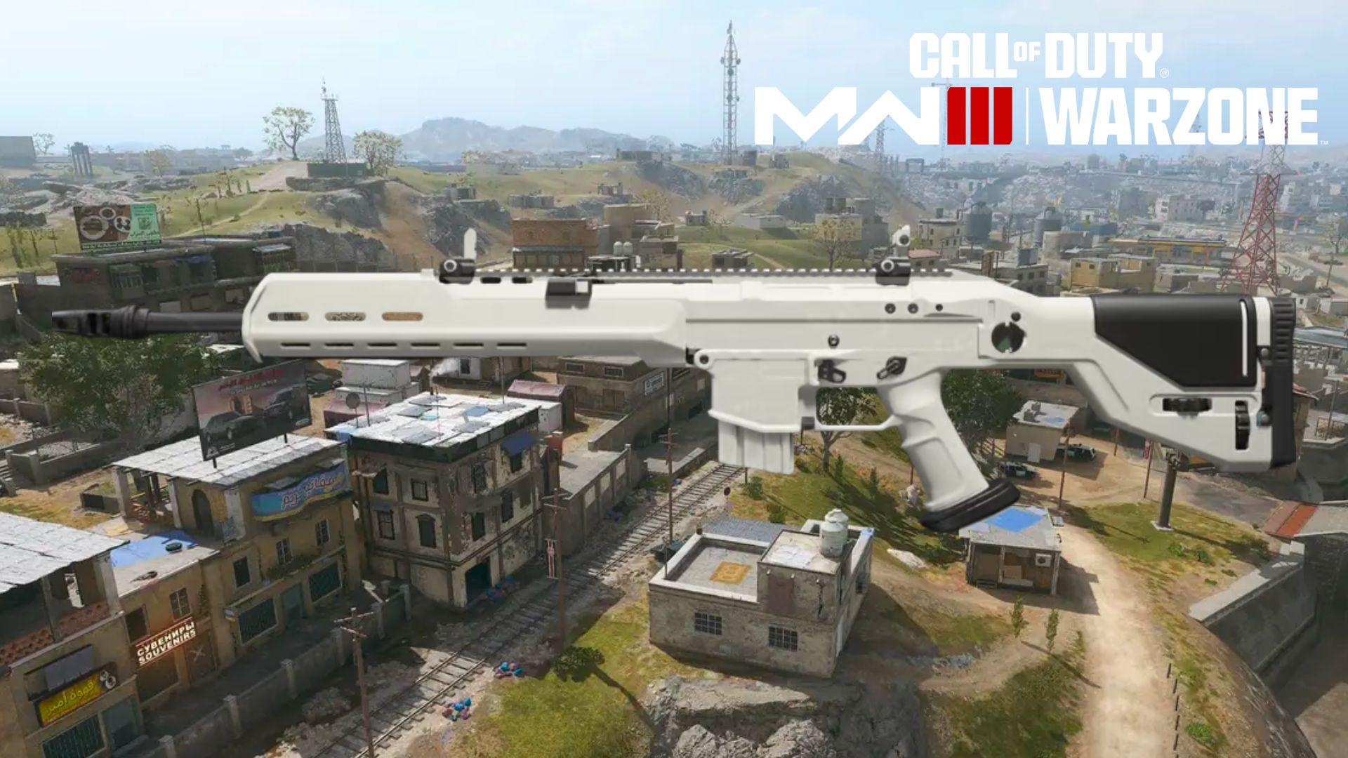MCW 6.8 in white on Warzone Urzikstan map