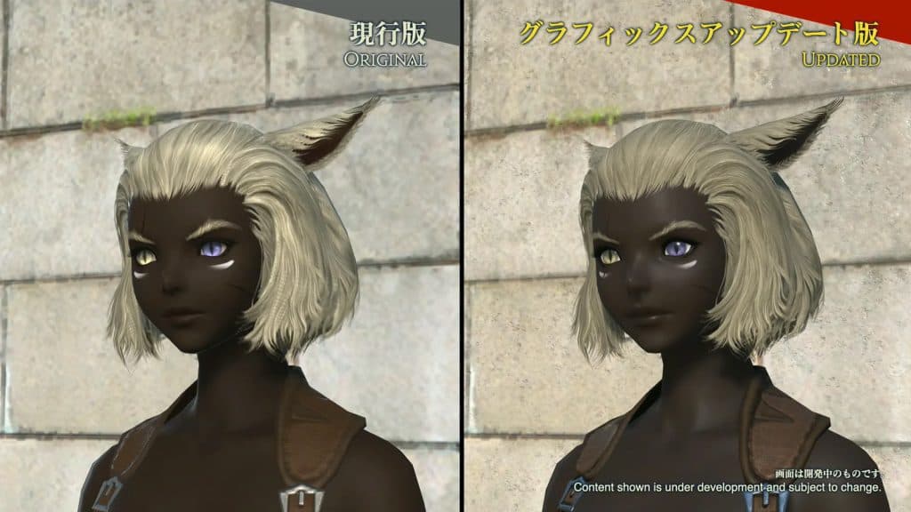 FFXIV graphical update of the Miqo'te model