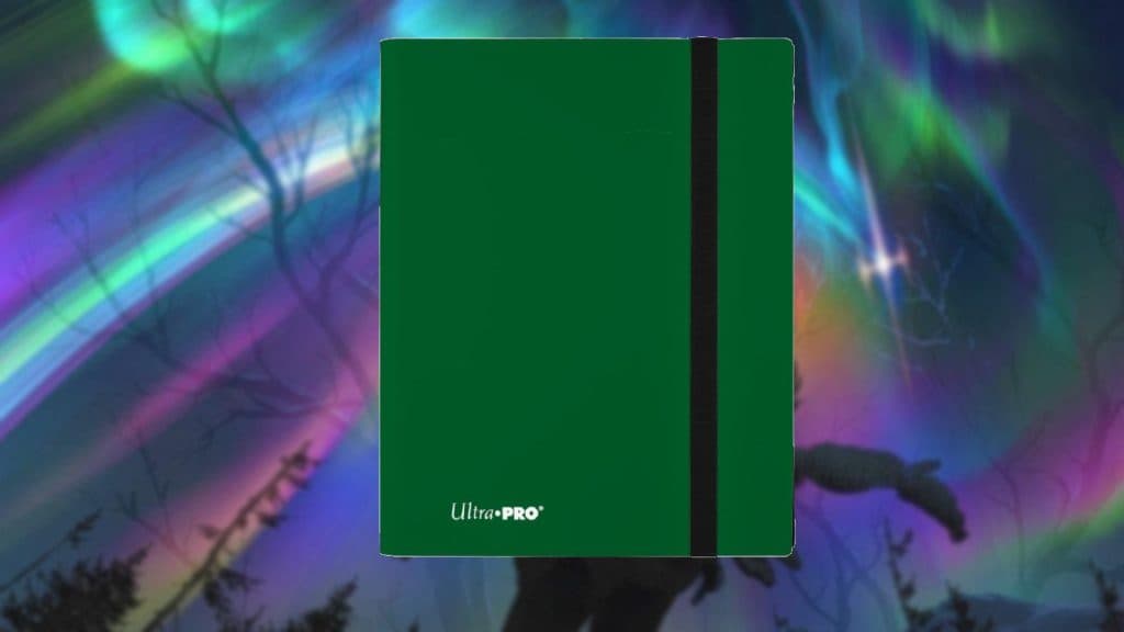 MTG green folder on prismatic bridge background