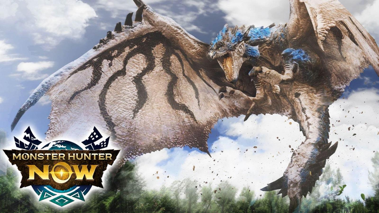 Azure Rathalos flying above the trees