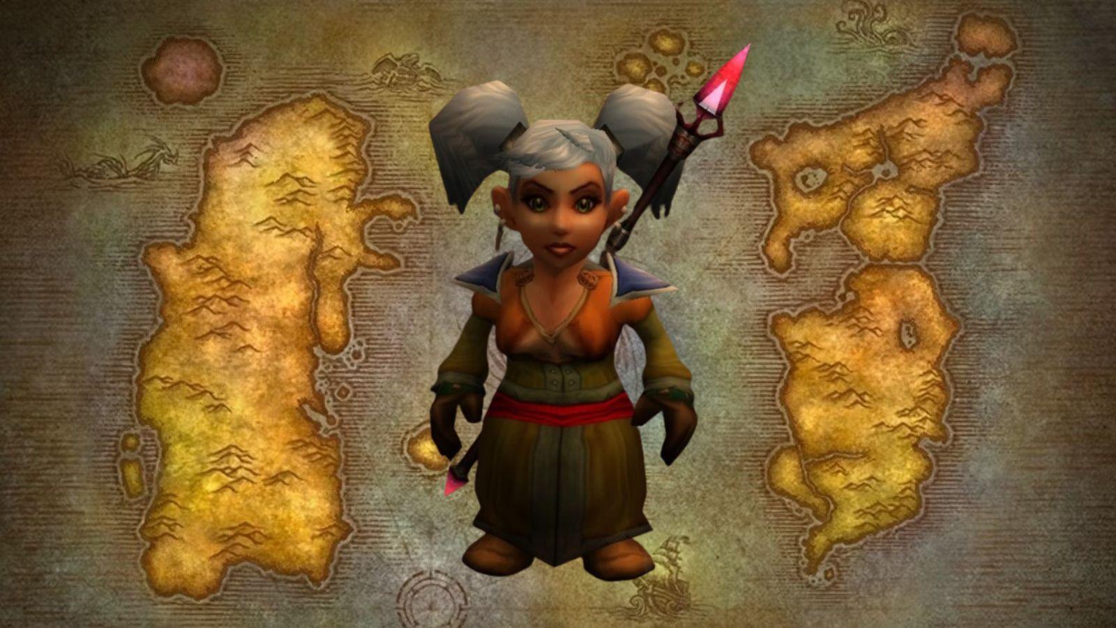 A WoW Gnome ready for battle in Season of Discovery