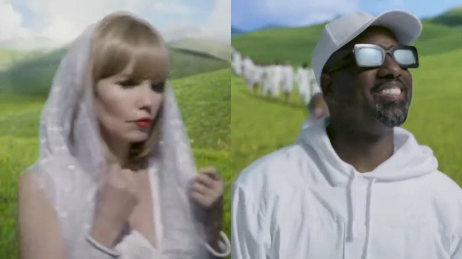 Taylor Swift and Kanye West in Lil Nas X's J Christ Video