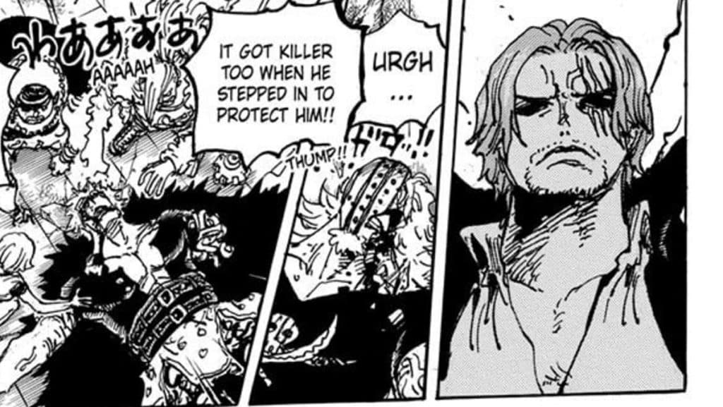 Shanks fights Kid Pirates in One Piece