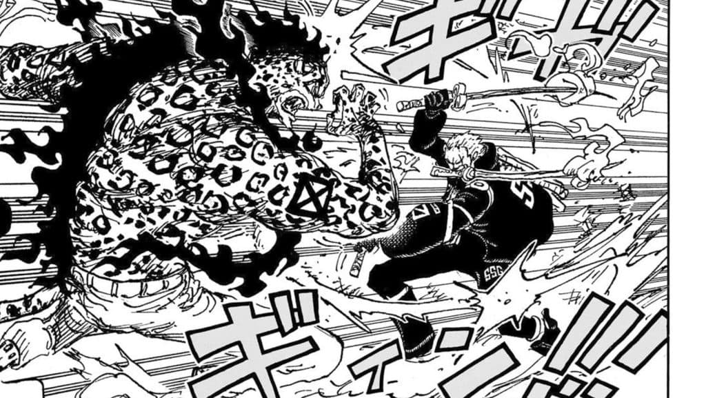 One Piece fight between Zoro and Lucci