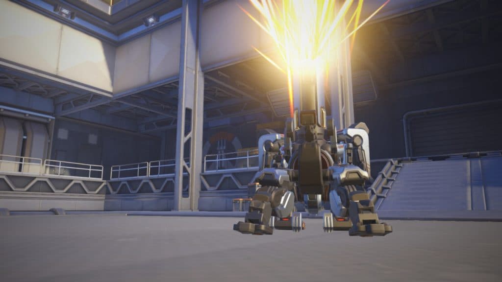 A screenshot of Bastion taken from one of his highlights in Overwatch 2.
