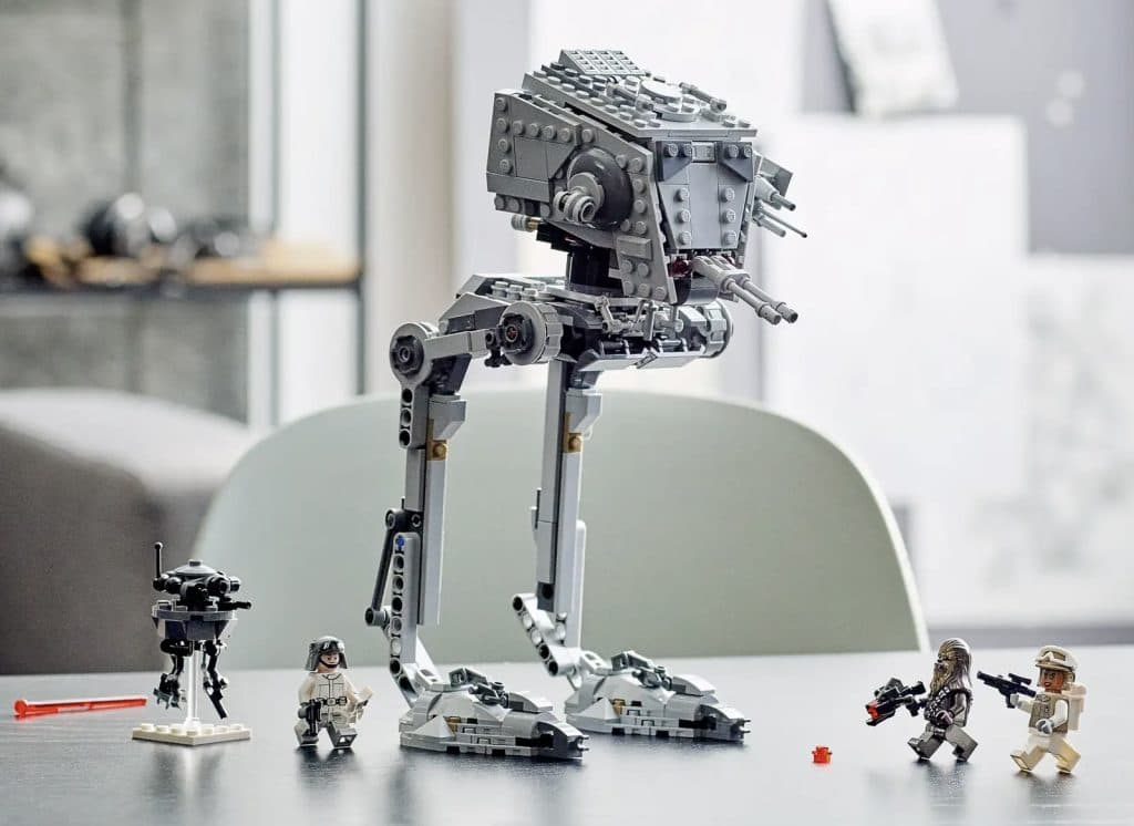 The LEGO Star Wars Hoth AT-ST on display
