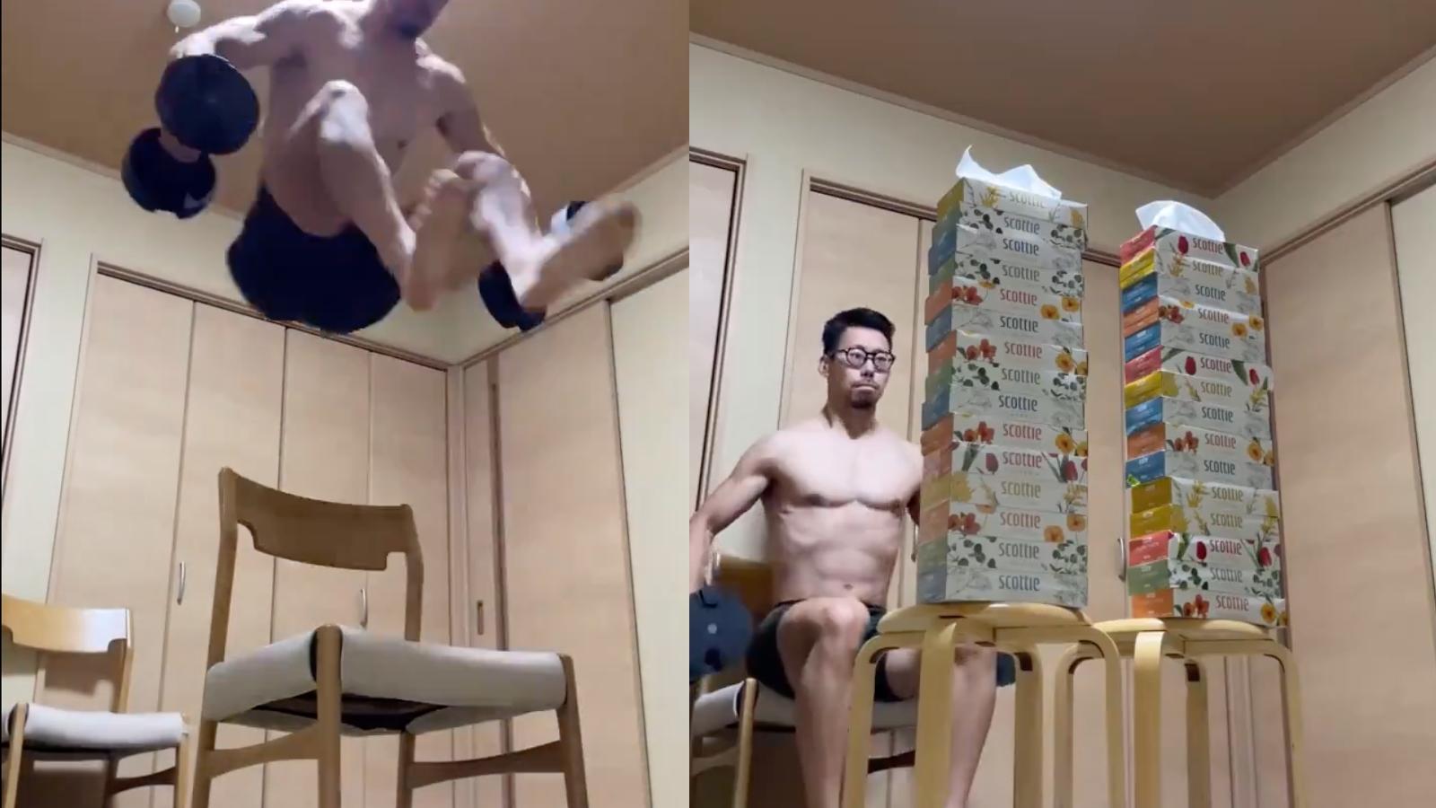 Man's insane viral squat routine