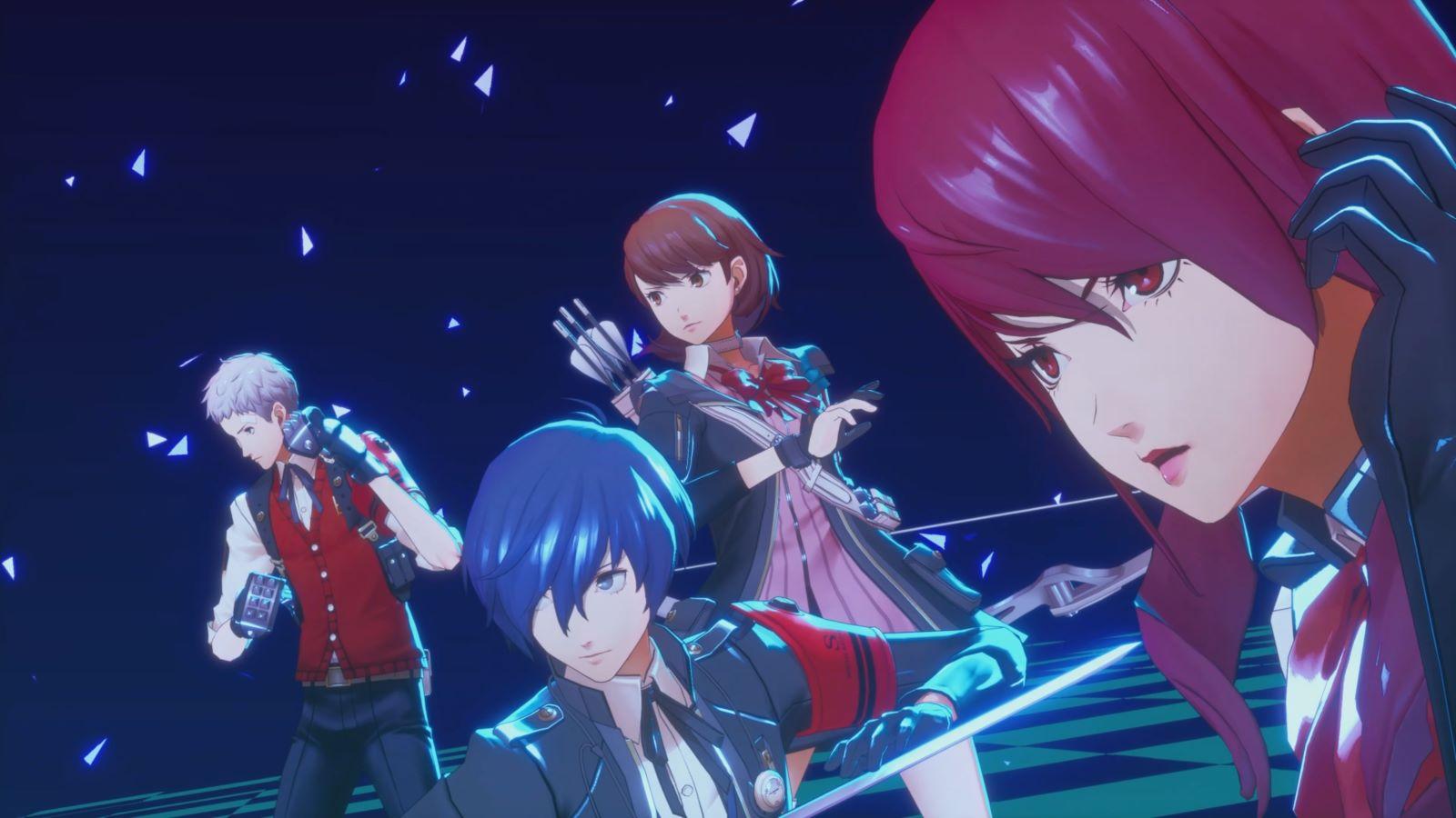 Akihiko, Protagonist, Yukari, and Mitsuru in Persona 3 Reload