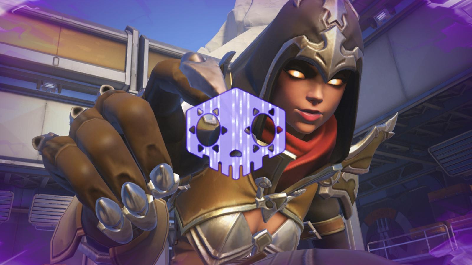A screenshot featuring Sombra taken from one of her highlights in Overwatch 2.