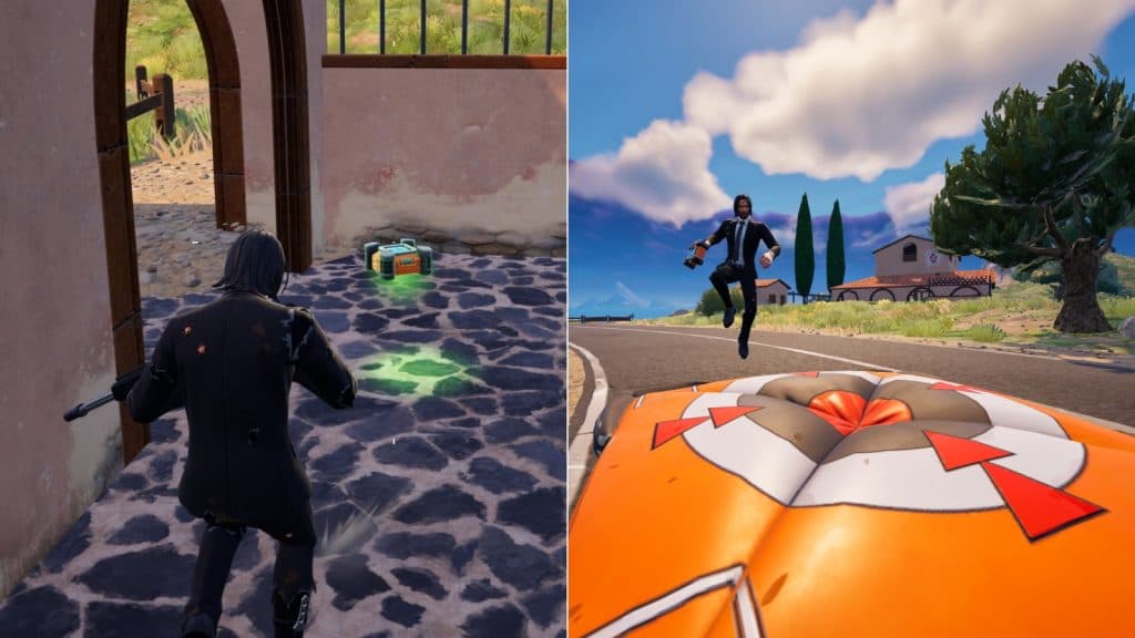 Crash Pad Jr Floor loot and deployed by Fortnite player