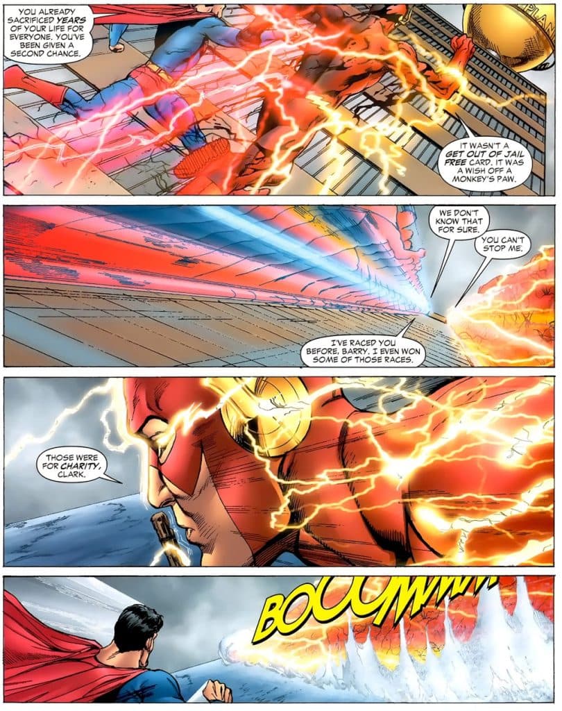 The Flash outraces Superman