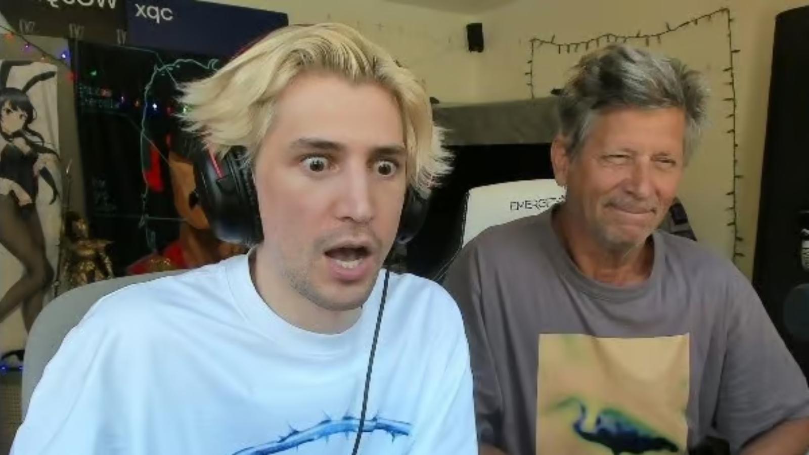 xqc and his dad on twitch