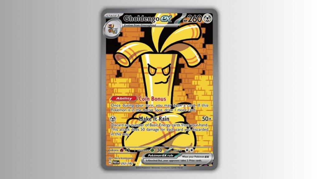 Gholdengo ex Pokemon TCG card from Paradox Rift